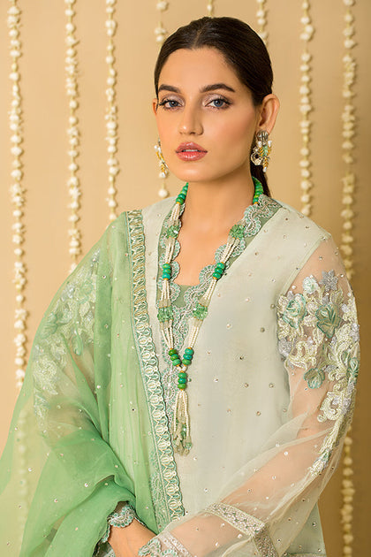 Maria B Green Pakistani Kameez in Capri Style with Dupatta – Nameera by  Farooq