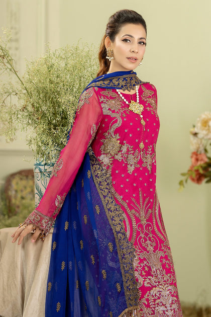 Luxury Pakistani Salwar Kameez Shocking Pink Salwar Suit Nameera By Farooq