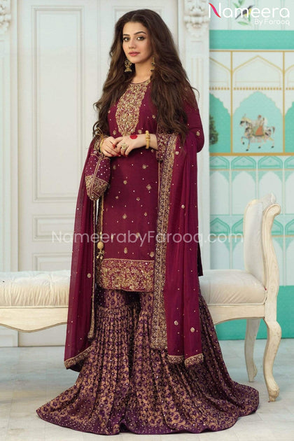 Banarsi on sale sharara designs