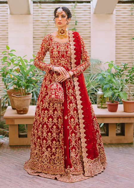 Buy Red Fancy Dress for Wedding in Pakistan Online 2021 – Nameera