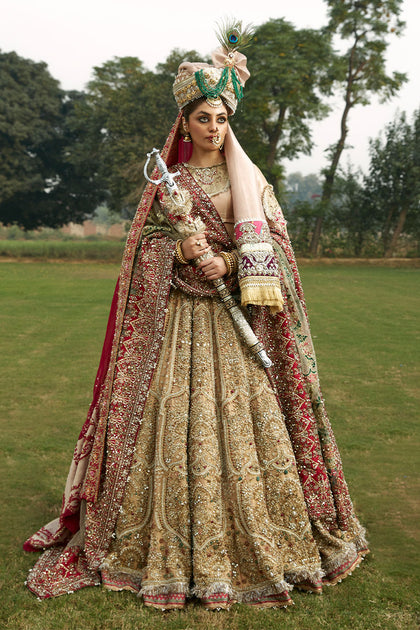 Golden wedding outlet lehenga