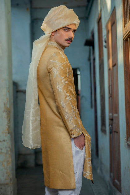 Golden 2024 colour sherwani