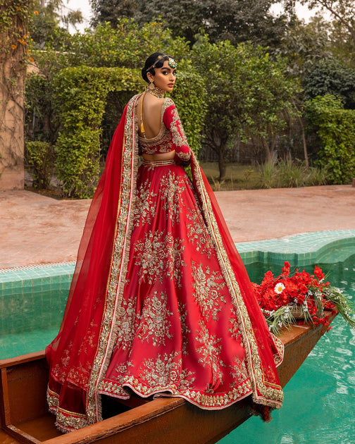 Designer Embellished Heavy Red Lehenga Choli BN1275