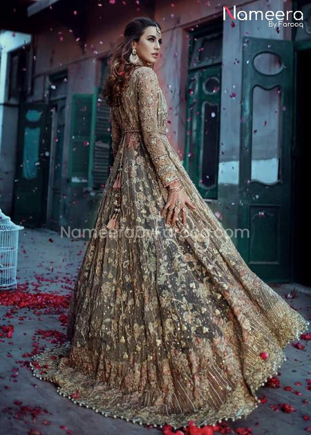 Fancy net dresses fully embellished with embroidery – Nameera by Farooq