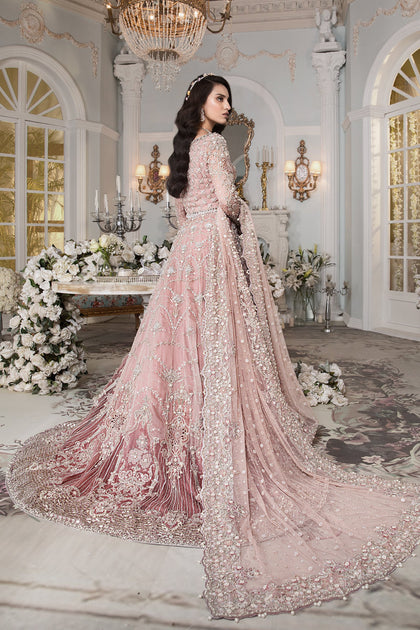 Elegant Light Pink Lehenga with Choli and Dupatta Dress Nameera by Farooq