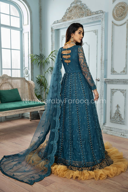 Blue colour clearance long dress