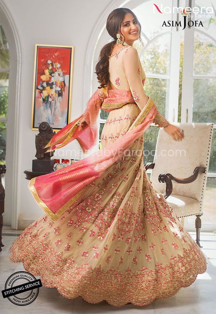 Buy Pakistani Lehenga Choli for Girls with Embroidery Nameera by Farooq