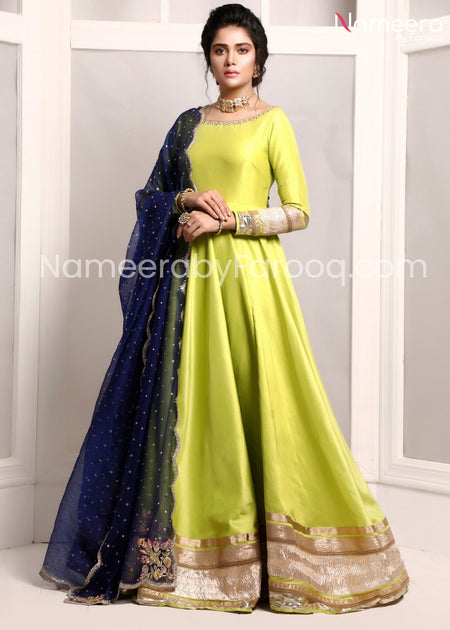 Pakistani Maxi Dress For Wedding Wear 2021 Nameera By Farooq 5714