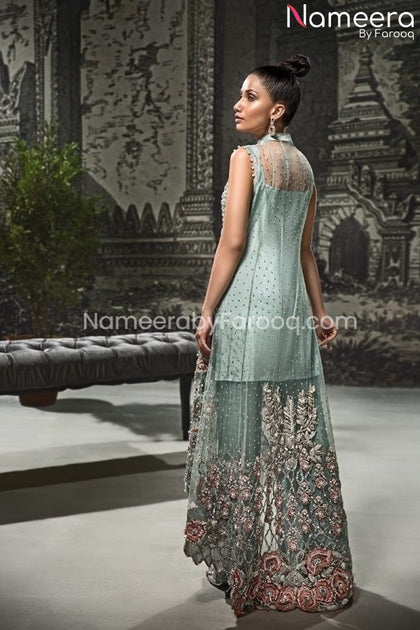 Tail Maxi Dress Pakistani Wedding Wear Online 2021 Nameera By Farooq 