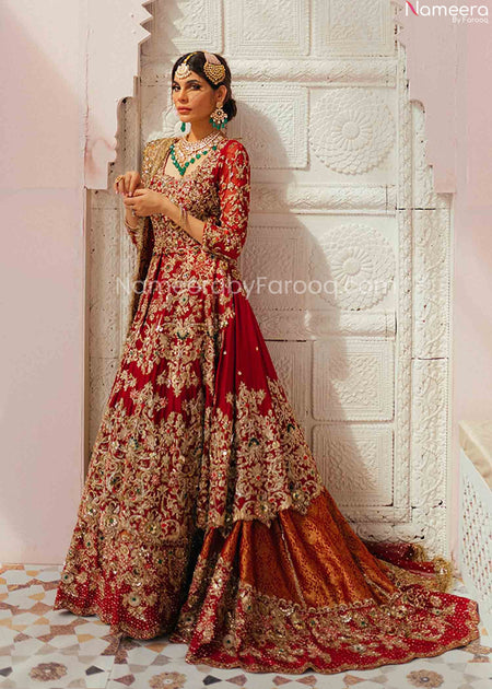 Bridal Lehenga Choli and Dupatta Dress for Wedding – Nameera by Farooq