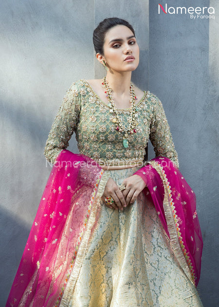 Brocade lehenga outlet online