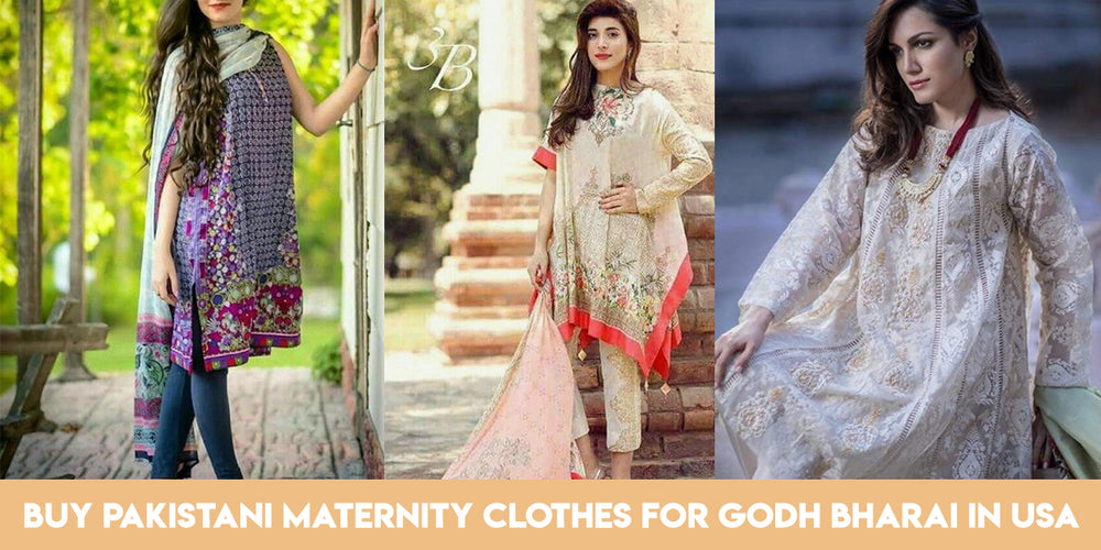 Buy Pakistani Maternity Clothes for Godh Bharai in USA – Nameera