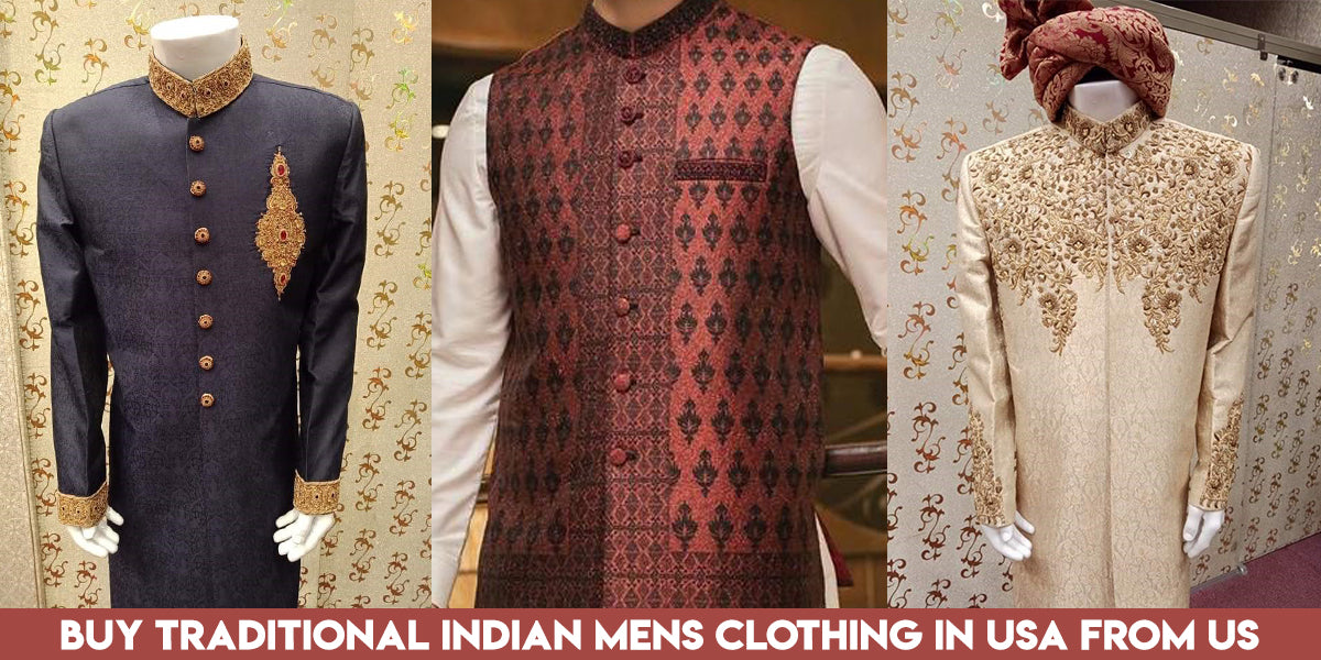 Buy Traditional Indian Mens Clothing in USA from Us – Nameera by Farooq
