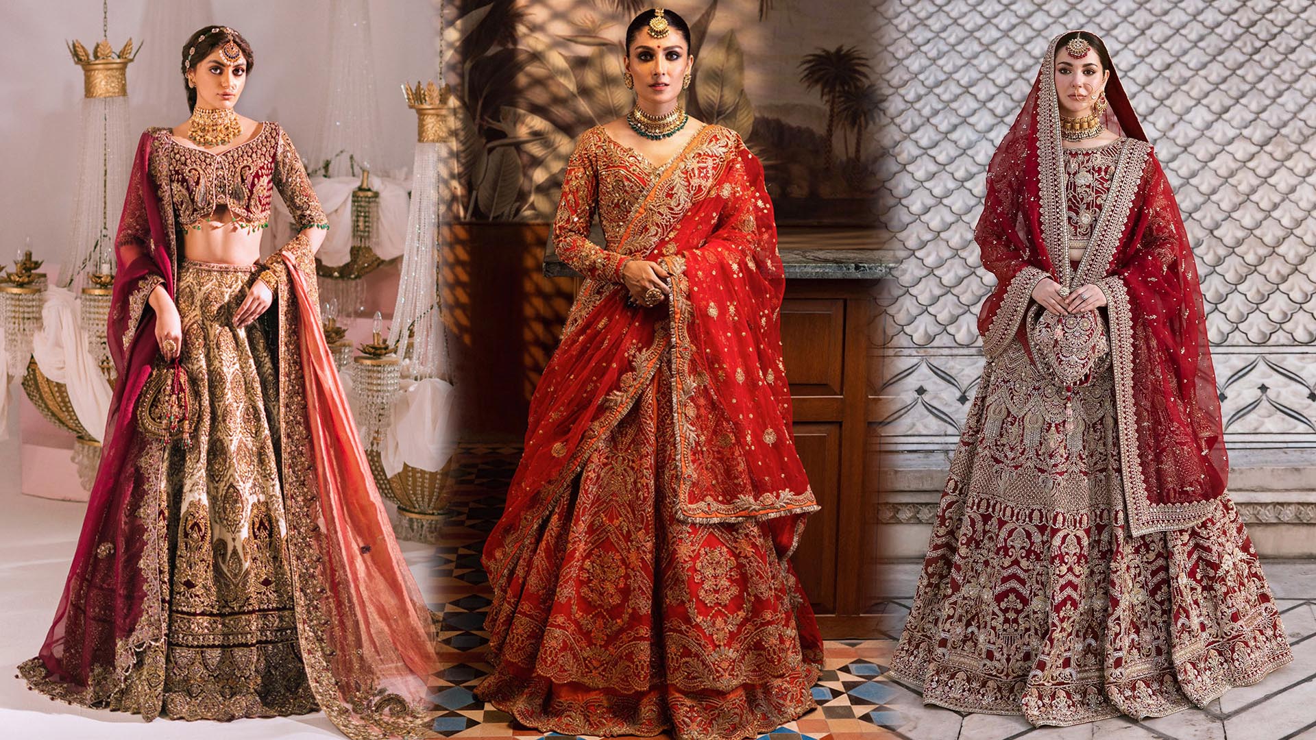 Embellished Pakistani Bridal Lehenga And Pishwas Dress – TheDesignerSaree
