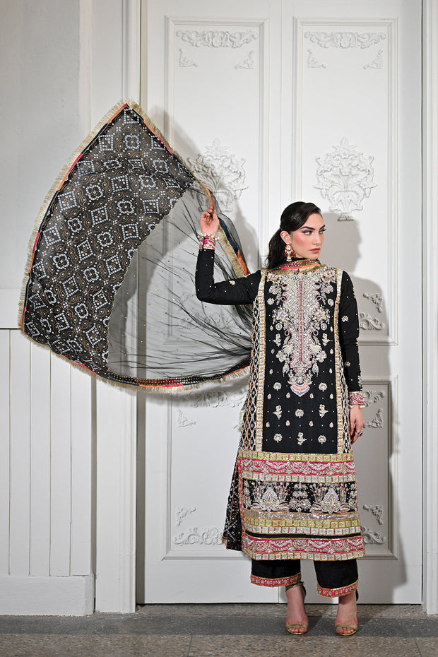 Black Kameez Trouser Pakistani Wedding Dress