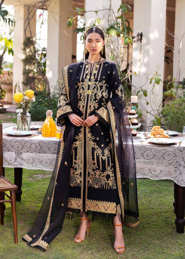 Black Pakistani Party Dress in Salwar Kameez Style Online