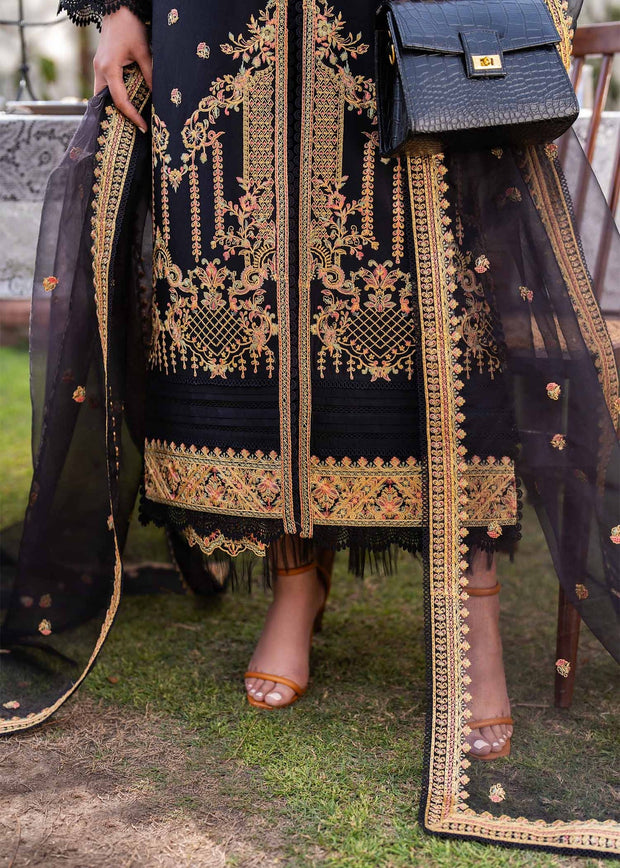 Black Pakistani Party Dress in Salwar and Kameez Style