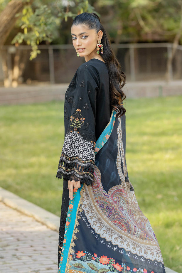 Black Shade Embroidered Pakistani Salwar Kameez Dupatta