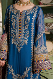 Blue Pakistani Salwar Kameez with Pink Dupatta Salwar Suit