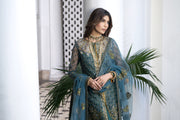 Blue Sharara Kameez Pakistani Wedding Dress