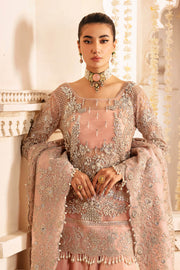 Blush Pink Embroidered Pakistani Party Dress Kameez Sharara