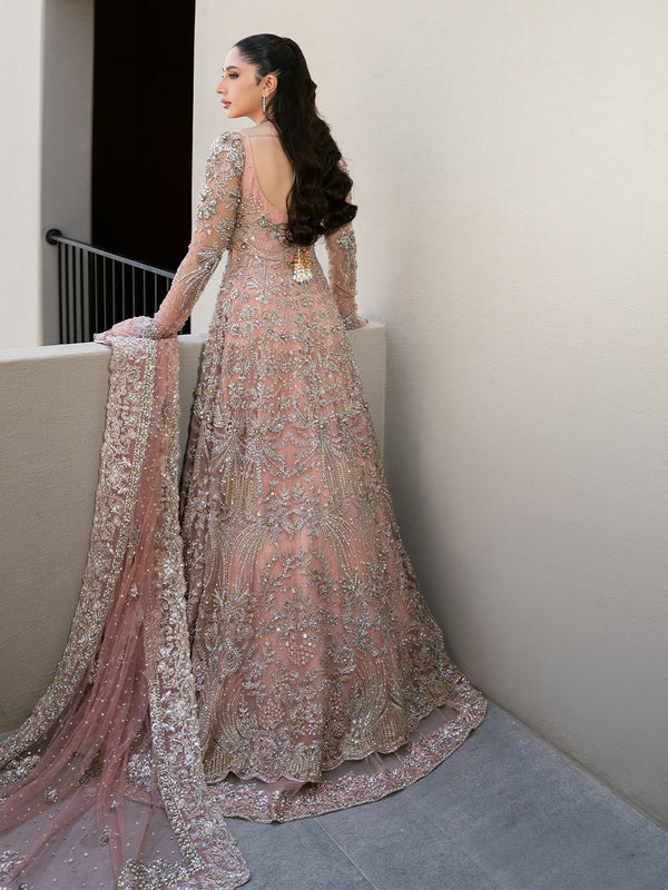 Blush Pink Lehenga Pishwas Pakistani Bridal Dress in Oakland