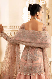 Blush Pink Pakistani Party Dress in Kameez Sharara Style