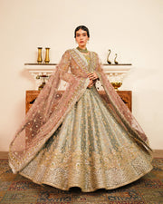 Bridal Wedding Dress in Choli and Lehenga Style