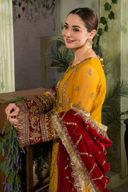 Bright Yellow Embroidered Pakistani Salwar Kameez Suit