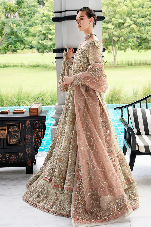 Mehndi Dress in Wedding Lehenga Choli and Dupatta Style – Nameera by Farooq