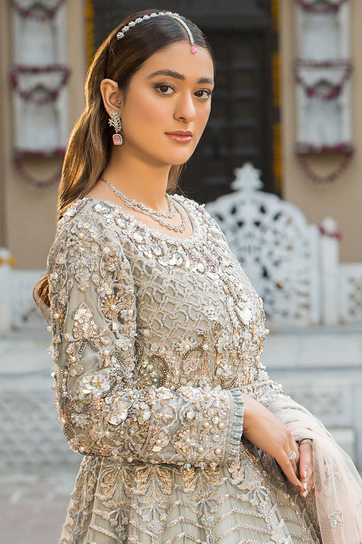 Classic Embellished Pishwas Frock Pakistani Wedding Dress – Nameera by ...