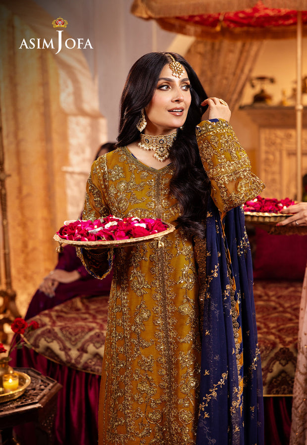 Buy Gold Shade Embroidered Twisted Silk Unstitched Pakistani Party Dress