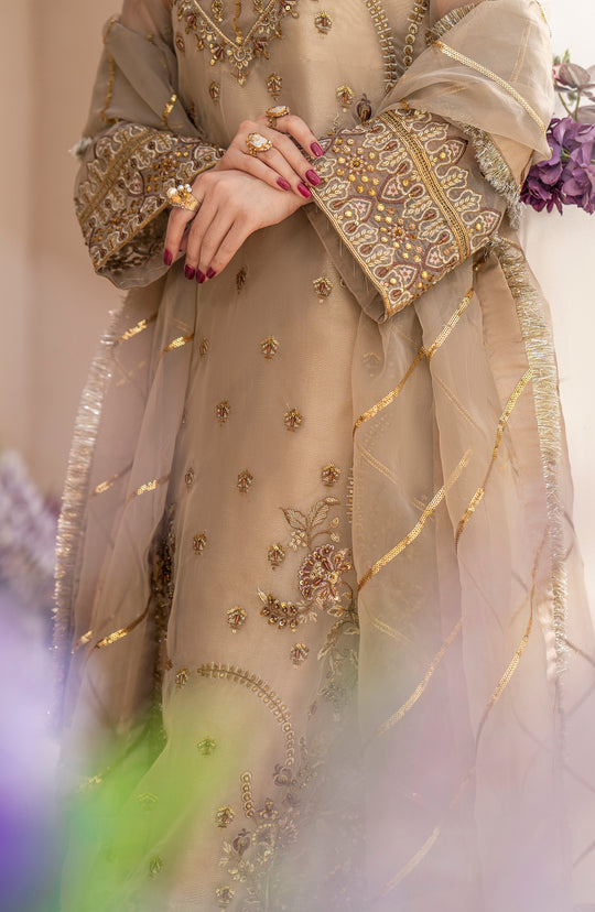 Buy Regal Golden Heavily Embellished Pakistani Kameez Wedding Dress 2023