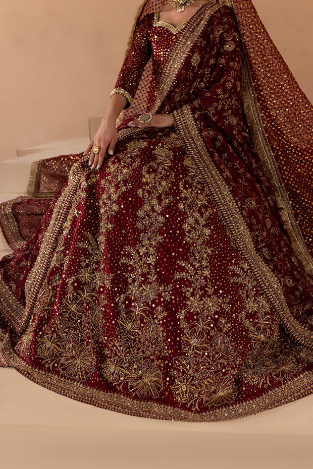 Choli Lehenga and Dupatta Pakistani Bridal Dress