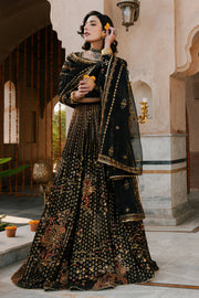 Classic Black Golden Embellished Pakistani Dress Lehenga Choli