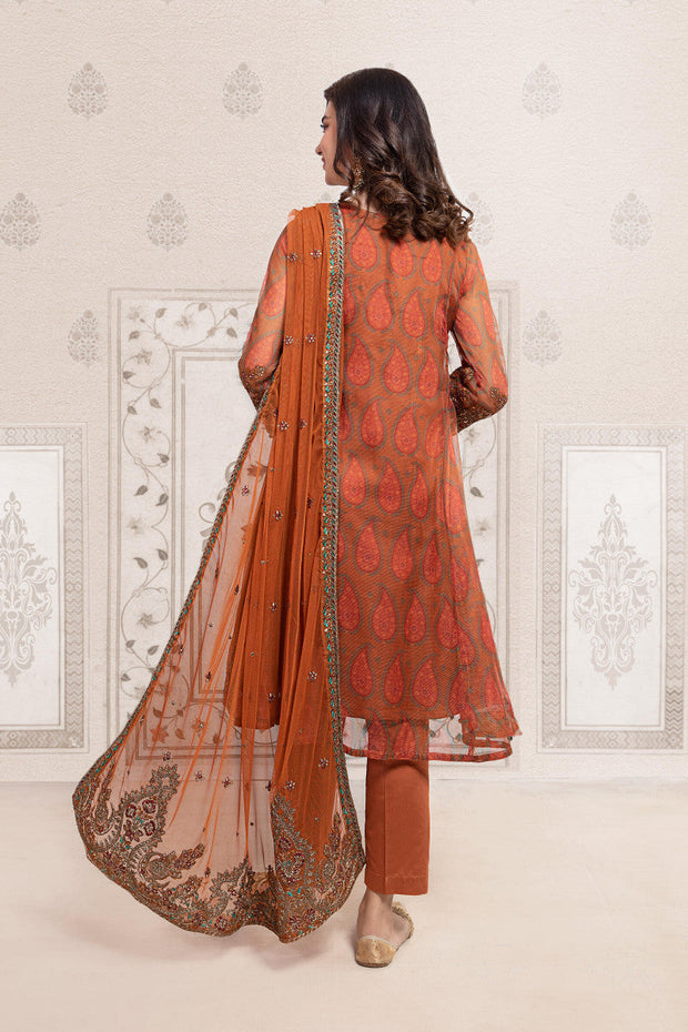 Classic Dusty Peach Pakistani Party Dress in Short Frock Style