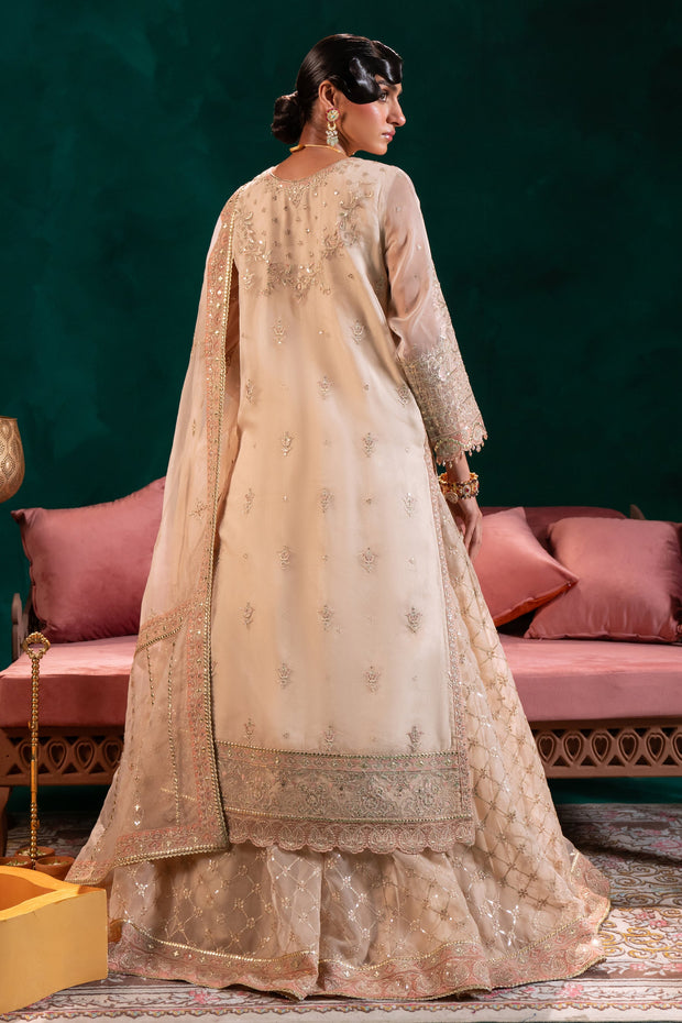 Classic Embroidered Pakistani Wedding Dress Pink Long Shirt Lehenga