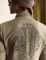 Classic Olive Hand Embroidered Pakistani Groom Sherwani