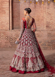 Classic Pakistani Bridal Dress in Classic Lehenga Gown Style