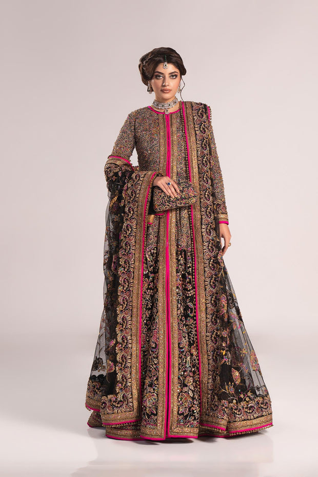 Classic Pakistani Bridal Dress in Pishwas Style