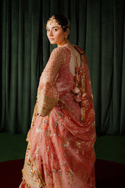 Classic Pakistani Wedding Dress in Pink Gharara Kameez Style