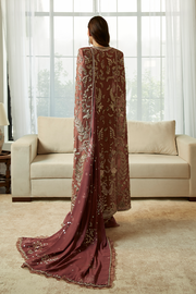 Classic Pakistani Wedding Saree with Embellished Cape Online