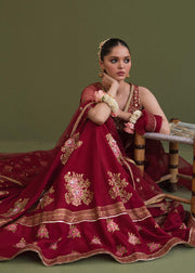 Classic Red Pakistani Wedding Wear Lehenga Choli Duaptta