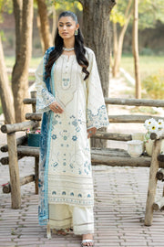 Classic White Shade Embroidered Pakistani Salwar Kameez Dupatta Suit