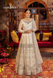 Classic White Shade Luxury Embroidered Pakistani Party Wear Frock