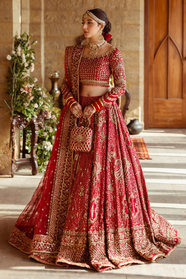 Crimson Red Lehenga Choli Dupatta Bridal Wedding Dress Online