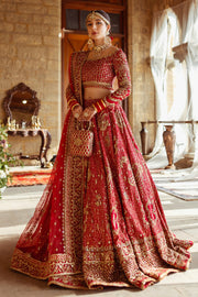 Crimson Red Lehenga Choli Dupatta Bridal Wedding Dress