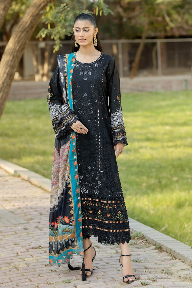 Elegant Black Shade Embroidered Pakistani Salwar Kameez Dupatta Suit