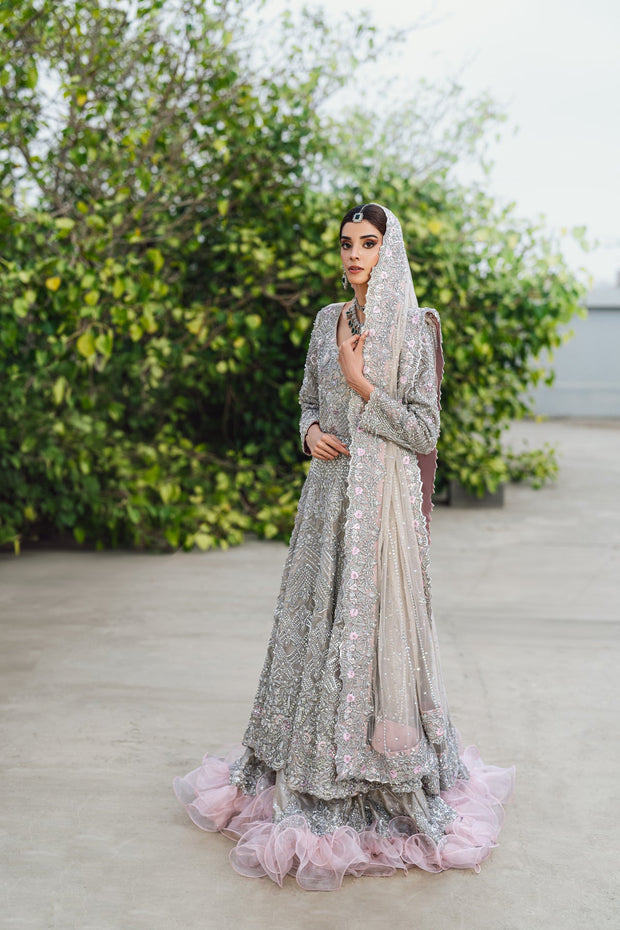 Elegant Bridal Lehenga Gown Dupatta Pakistani Wedding Dress