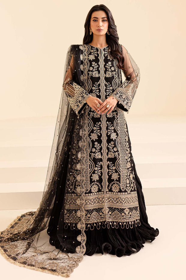 Elegant Embellished Black Pakistani Wedding Dress Pishwas